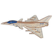 3Pcs DIY Wood Puzzle Toy Warplane 3D Educational Khaki Puzzle for Kids