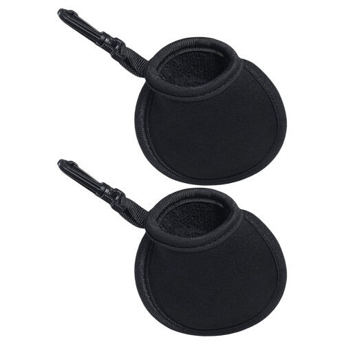 6Pcs Black Multifunction Golf Cleaning Pouch for Valuables and Tees