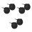 6Pcs Black Multifunction Golf Cleaning Pouch for Valuables and Tees 6