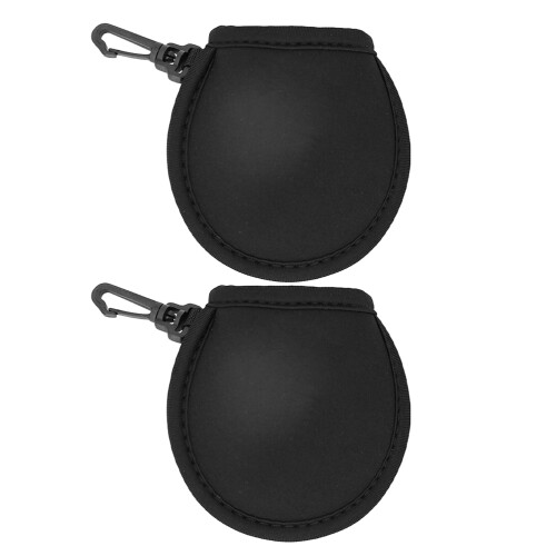 6Pcs Black Multifunction Golf Cleaning Pouch for Valuables and Tees 1