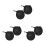 6Pcs Black Multifunction Golf Cleaning Pouch for Valuables and Tees 5