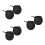 6Pcs Black Multifunction Golf Cleaning Pouch for Valuables and Tees 10