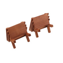2Pcs Small Wooden Jesus Manger Scene Nativity Decorations for Desktop