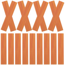 40Pcs Smooth Surface Brown Miniature Floors for Doll House Accessories