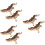 6Pcs Realistic Light Brown Plastic Animal Figurine Models for Desktop 8