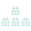 32Pcs Green PP Egg Cup Supporter Adorable Decorative Egg Tray 8