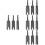 12Pcs Impact Wing Nut Driver Bits for Panel Nuts Eye Screws Grey Steel 5