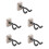 5Pcs Durable Ukulele Wall Mount Guitar Holder Black Violin Hanger 4