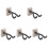 5Pcs Durable Ukulele Wall Mount Guitar Holder Black Violin Hanger 2