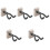 5Pcs Durable Ukulele Wall Mount Guitar Holder Black Violin Hanger 3