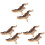 6Pcs Realistic Light Brown Plastic Animal Figurine Models for Desktop 3