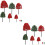 76Pcs Assorted Plastic Miniature Trees for Crafting and Model Scenery 4