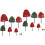 76Pcs Assorted Plastic Miniature Trees for Crafting and Model Scenery 2