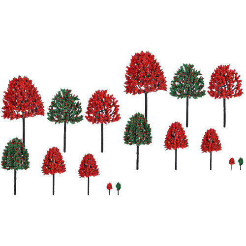 76Pcs Assorted Plastic Miniature Trees for Crafting and Model Scenery 1