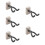 5Pcs Durable Ukulele Wall Mount Guitar Holder Black Violin Hanger 9