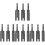 12Pcs Impact Wing Nut Driver Bits for Panel Nuts Eye Screws Grey Steel 2