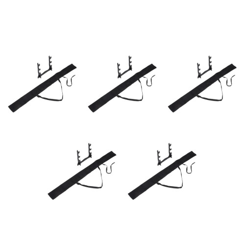 5Sets Black Wood Sword Holder Stand with Bag Three-Layer Storage Rack 2