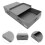 Multipurpose Under Bed Storage Box with Lid Grey Foldable Design 6