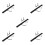 5Sets Black Wood Sword Holder Stand with Bag Three-Layer Storage Rack 5