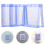 12Pcs Adhesive Waterproof Light Switch Cover Protector ABS Sky-Blue 9
