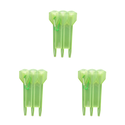 3Pcs Light Green Durable Dart Case with Organizer and Key Buckle 1