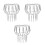 3Pcs Durable Stainless Steel Gutter Drain Guard Silver Leaf Filter Cap 8