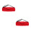 2Pcs Red Mini Doll Backpack for 1/6 Soldier Models Lightweight Toy Bag 8