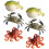 6Pcs Easy Clean Educational Toy Crab Octopus Puffer Fish Models 1