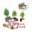 4Sets Assorted Color Miniature Farmhouse and Fruit Tree Resin Model 9