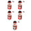 5Pcs Mini Wood Snowman Dolls Nesting Stacking Toy Set 8