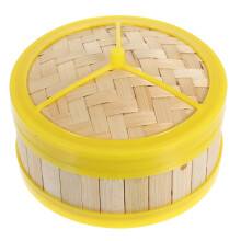 4Pcs Bamboo Plastic Mini Food Steamer Model Realistic Display Prop