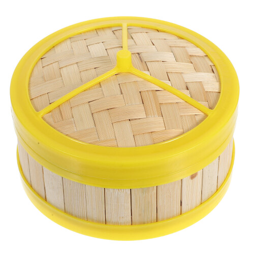 4Pcs Bamboo Plastic Mini Food Steamer Model Realistic Display Prop