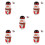 5Pcs Mini Wood Snowman Dolls Nesting Stacking Toy Set 7