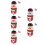 5Pcs Mini Wood Snowman Dolls Nesting Stacking Toy Set 4