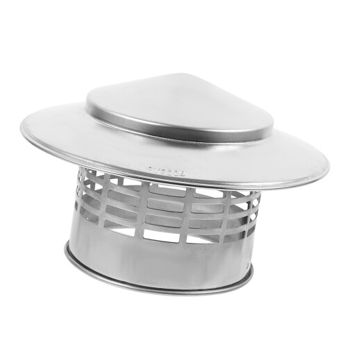 2Pcs Silver Stainless Steel Chimney Caps Outdoor Vent Covers Rainproof