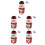 5Pcs Mini Wood Snowman Dolls Nesting Stacking Toy Set 6