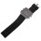 2Pcs Black Unisex LED Mirror Watch Silicone Band Display 2