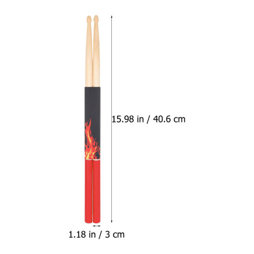 12Pcs Maple 5A Drumsticks Durable Multi-Color Wooden Percussion Sticks 1