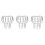 3Pcs Durable Stainless Steel Gutter Drain Guard Silver Leaf Filter Cap 5