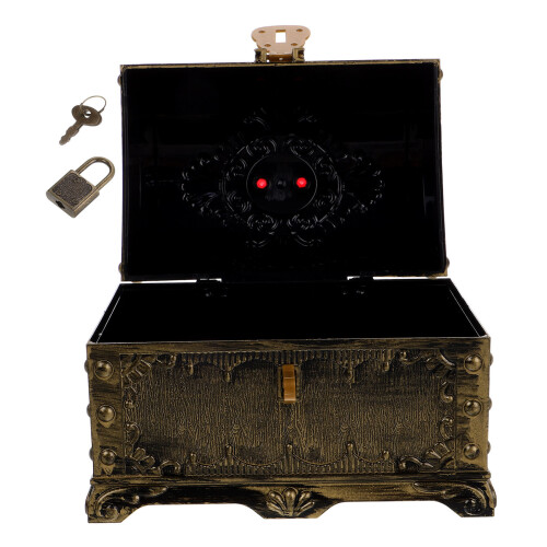 2Pcs Durable Plastic Pirate Treasure Chest Multi-Color Halloween Decor 1
