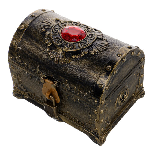 2Pcs Durable Plastic Pirate Treasure Chest Multi-Color Halloween Decor 2