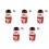 5Pcs Mini Wood Snowman Dolls Nesting Stacking Toy Set 3