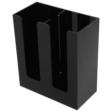 2Pcs Acrylic Paper Cup Holder Black Desktop Storage Rack