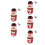 5Pcs Mini Wood Snowman Dolls Nesting Stacking Toy Set 5