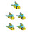5Pcs Plastic Yellow Wind Up Bee Toy Cute Clockwork Animal for Party 6
