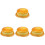 4Pcs Yellow PU Fake Cake Models Decompression Toy Cake Model Prop 3