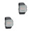 2Pcs Black Unisex LED Mirror Watch Silicone Band Display 4