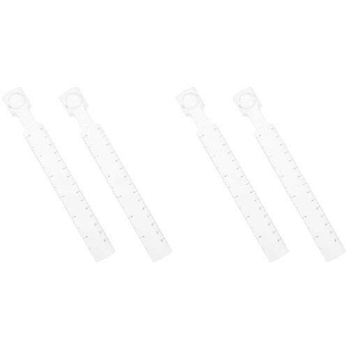 4Pcs Lightweight Clear Ruler with Magnifier for Drafting and Measuring 2