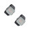 2Pcs Black Unisex LED Mirror Watch Silicone Band Display 7