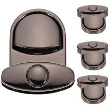 20Sets Black Zinc Alloy Purse Thumb Tuck Lock Metal Fastener for Bags